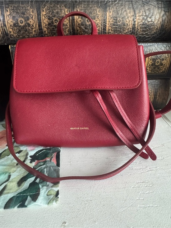 Mansur Gavriel Handbags - Mansur Gavriel Bordeaux Leather Mini Backpack